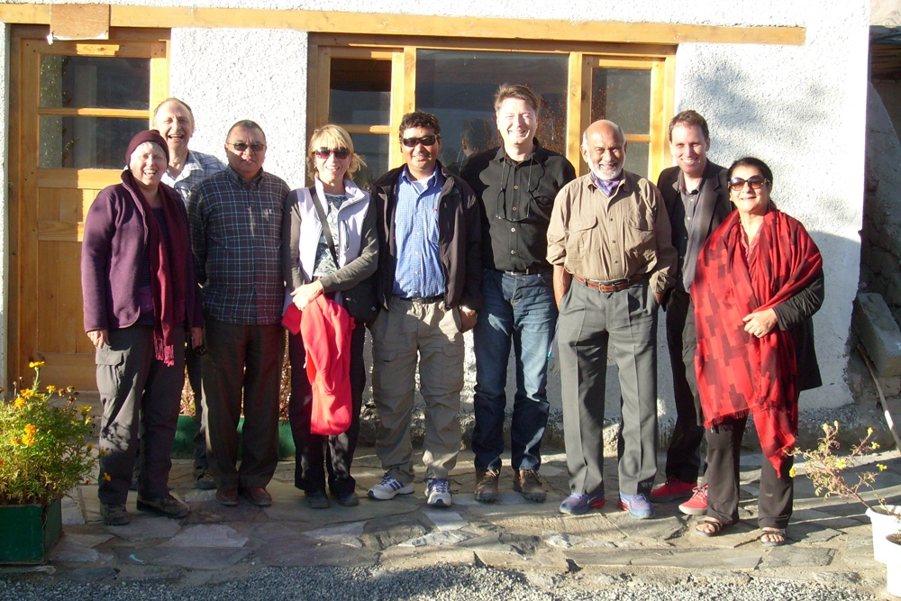 Site visit by Ladakhi board members, Indian advisers, and UK representatives from University of Greenwich, Arup and Drukpa Trust