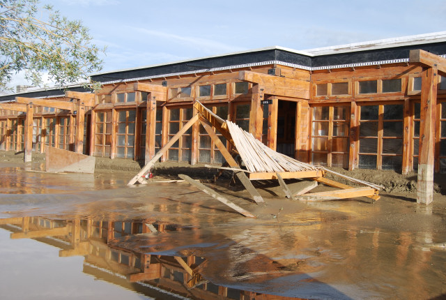 The nursery and infant courtyard flooded