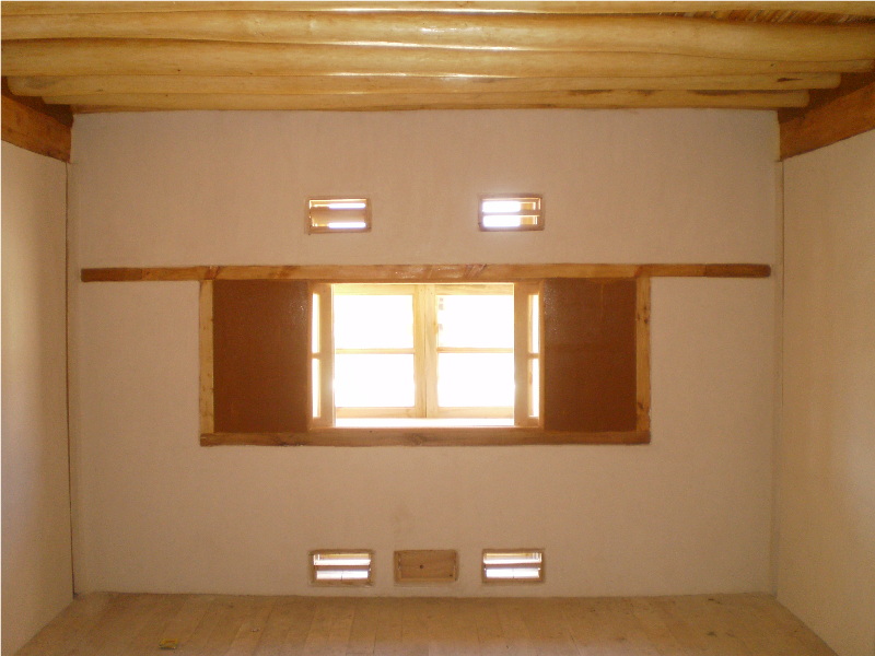 Trombe wall under construction|Trombe wall under construction